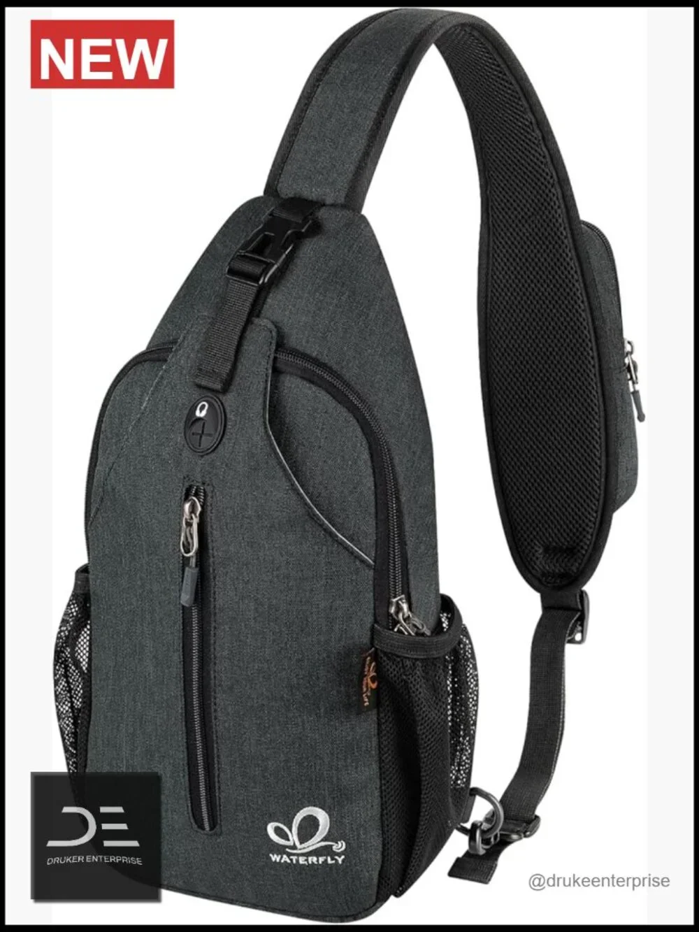 Crossbody Sling Backpack Travel Hiking Daypack with Adjustable Strap